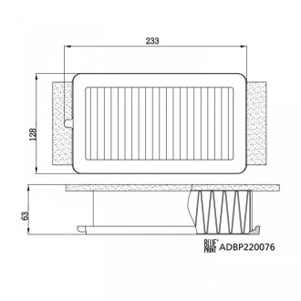 Фільтр повітряний BLUE PRINT ADBP220076