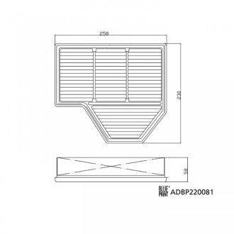 Фільтр повітряний BLUE PRINT ADBP220081