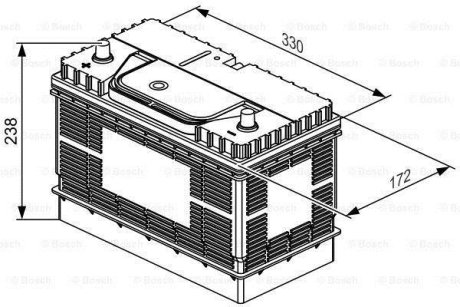 Акумуляторна батарея 105А BOSCH 0 092 L40 340