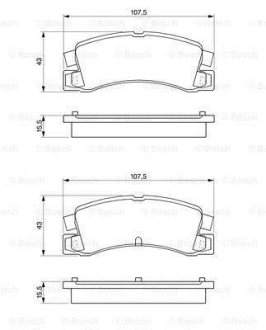 ДИСКОВI КОЛОДКИ ЗАДНI BOSCH 0 986 424 383