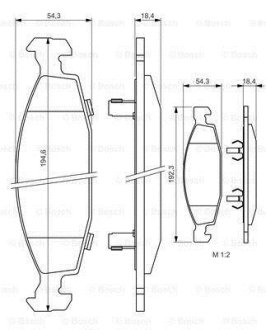 Гальмівні КОЛОДКИ, ДИСКОВІ BOSCH 0 986 424 666