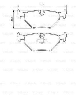 ДИСКОВI КОЛОДКИ ЗАДНI BOSCH 0 986 424 667 (фото 1)