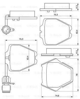 ГАЛЬМІВНІ КОЛОДКИ, ДИСКОВІ BOSCH 0 986 424 689 (фото 1)