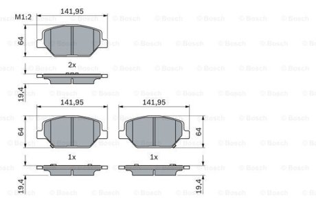 ДИСКОВІ КОЛОДКИ ПЕРЕДНИЕ BOSCH 0 986 424 869