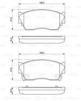 ГАЛЬМІВНІ КОЛОДКИ, ДИСКОВІ BOSCH 0 986 460 997 (фото 1)