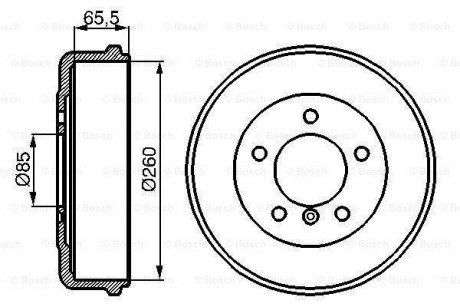 Гальмівний барабан BOSCH 0 986 477 038