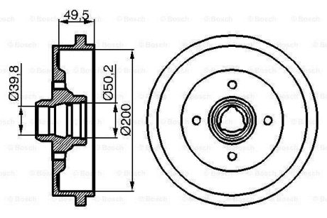 Гальмівний барабан BOSCH 0 986 477 041