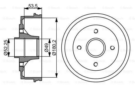 БАРАБАН ГАЛЬМIВНИЙ BOSCH 0 986 477 061