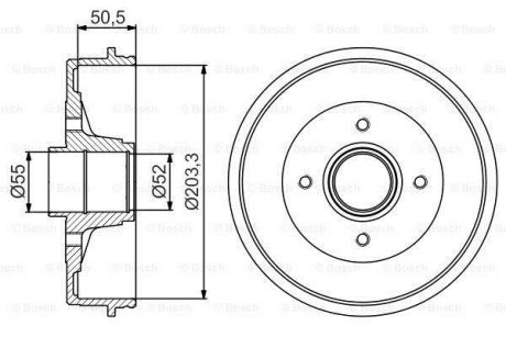 Гальмівний барабан BOSCH 0 986 477 172