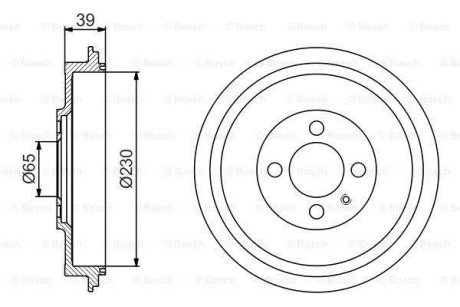 Барабан гальмівний BOSCH 0 986 477 194