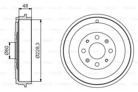 Барабан гальмівний BOSCH 0 986 477 208