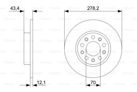 Диск гальмівний BOSCH 0 986 479 292