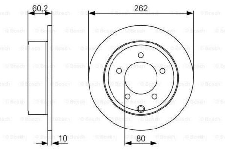 ДИСК ГАЛЬМIВНИЙ ЗАДНIЙ BOSCH 0 986 479 A39 (фото 1)