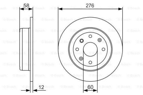 ДИСК ГАЛЬМIВНИЙ ЗАДНIЙ BOSCH 0 986 479 A56