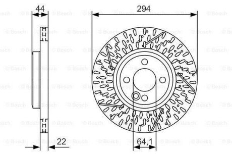 ДИСК ГАЛЬМIВНИЙ ПЕРЕДНIЙ BOSCH 0 986 479 A69