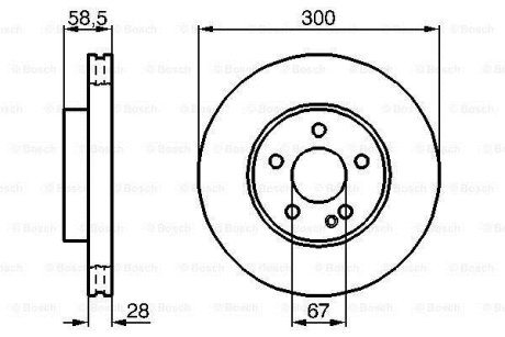 ДИСК ГАЛЬМIВНИЙ ПЕРЕДНIЙ BOSCH 0 986 479 C50