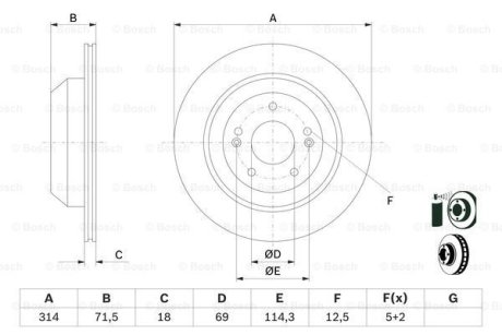 ДИСК ТОРМОЗНОЙ ЗАДНИЙ BOSCH 0 986 479 F43