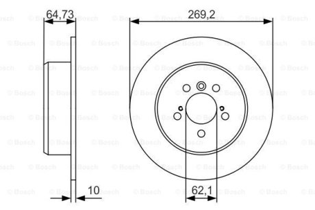 ДИСК ГАЛЬМIВНИЙ ЗАДНIЙ BOSCH 0 986 479 R00