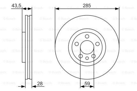 ДИСК ГАЛЬМIВНИЙ ПЕРЕДНIЙ PREMIUM2 BOSCH 0 986 479 S62