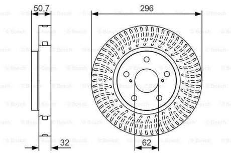 Диск гальмівний BOSCH 0 986 479 T38