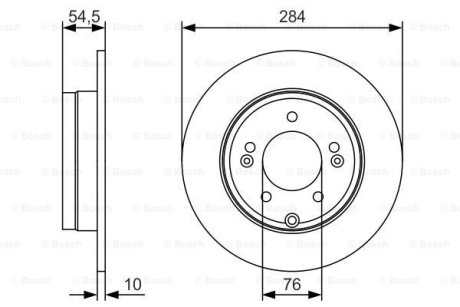 ДИСК ГАЛЬМIВНИЙ ЗАДНIЙ BOSCH 0 986 479 T49 (фото 1)