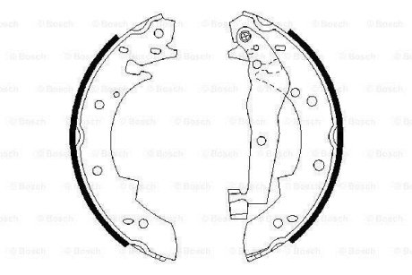 Гальмівні колодки барабанні BOSCH 0 986 487 013 (фото 1)