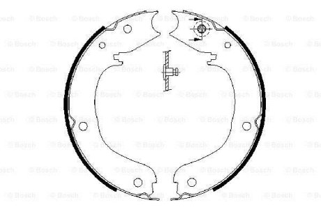 БАРАБАННI КОЛОДКИ СТОЯНК.ГАЛЬМА BOSCH 0 986 487 710 (фото 1)