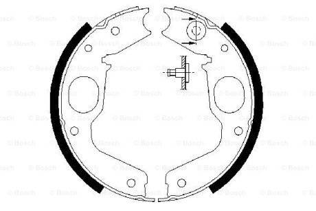 БАРАБАННI КОЛОДКИ СТОЯНК.ГАЛЬМА BOSCH 0 986 487 719 (фото 1)