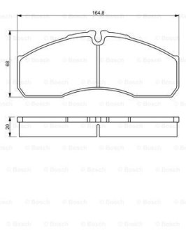 ГАЛЬМІВНІ КОЛОДКИ, ДИСКОВІ BOSCH 0 986 494 266 (фото 1)