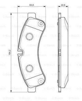 Гальмівні колодки дискові BOSCH 0 986 494 335