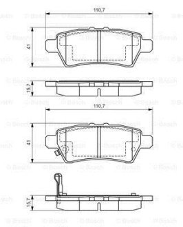 ДИСКОВI КОЛОДКИ ЗАДНI BOSCH 0 986 494 369 (фото 1)