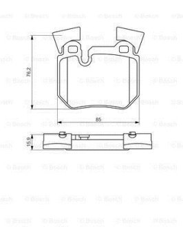 ДИСКОВI КОЛОДКИ ЗАДНI BOSCH 0 986 494 421