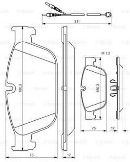 Гальмівні КОЛОДКИ, ДИСКОВІ BOSCH 0 986 494 526