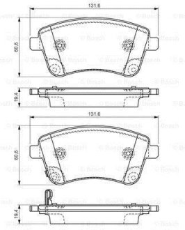 Гальмівні КОЛОДКИ, ДИСКОВІ BOSCH 0 986 494 552