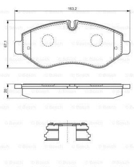 ДИСКОВІ КОЛОДКИ BOSCH 0 986 494 582 (фото 1)