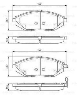 ГАЛЬМІВНІ КОЛОДКИ, ДИСКОВІ BOSCH 0 986 494 684