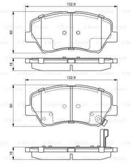 ГАЛЬМІВНІ КОЛОДКИ, ДИСКОВІ BOSCH 0 986 494 691 (фото 1)