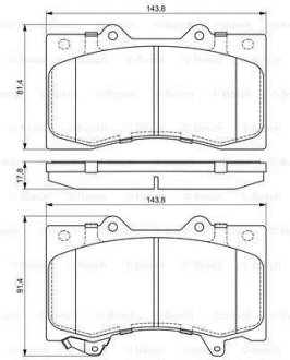 ГАЛЬМІВНІ КОЛОДКИ, ДИСКОВІ BOSCH 0 986 494 693 (фото 1)