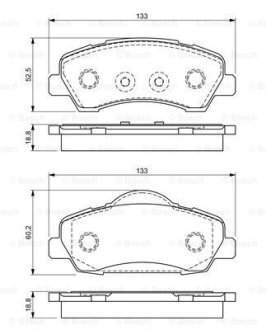 ГАЛЬМІВНІ КОЛОДКИ, ДИСКОВІ BOSCH 0 986 494 713 (фото 1)