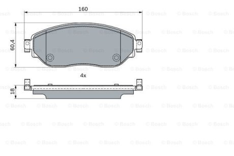 ДИСКОВI КОЛОДКИ ПЕРЕДНI BOSCH 0 986 494 741