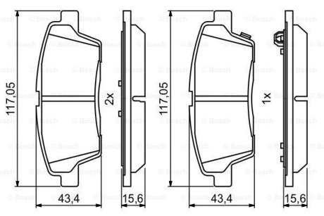 ДИСКОВI КОЛОДКИ ЗАДНI BOSCH 0 986 494 766