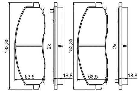 ДИСКОВI КОЛОДКИ ПЕРЕДНI BOSCH 0 986 494 769