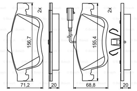 ГАЛЬМІВНІ КОЛОДКИ, ДИСКОВІ BOSCH 0 986 494 795