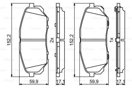 ГАЛЬМІВНІ КОЛОДКИ, ДИСКОВІ BOSCH 0 986 494 827