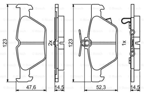 Гальмівні колодки, дискові BOSCH 0 986 494 836 (фото 1)