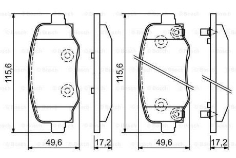 ДИСКОВI КОЛОДКИ ЗАДНI BOSCH 0 986 494 930