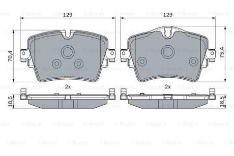 Колодки гальмівні дискові BOSCH 0 986 494 940 (фото 1)