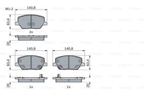 ДИСКОВI КОЛОДКИ ПЕРЕДНI BOSCH 0 986 494 941