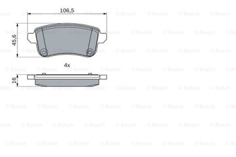 Колодки гальмівні дискові BOSCH 0 986 494 978