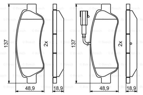 ДИСКОВI КОЛОДКИ ЗАДНI BOSCH 0 986 494 994